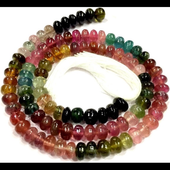 🥳Host pick 🥳AAA GRADE- 5mm Multi tourmaline knotted necklace- 18’’ - Picture 5 of 8